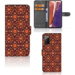 Samsung Galaxy Note 20 Telefoon Hoesje Batik Brown