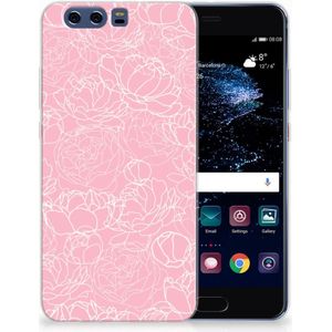 Huawei P10 Plus TPU Case White Flowers