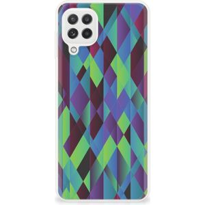 Samsung Galaxy A22 4G | M22 TPU Hoesje Abstract Green Blue