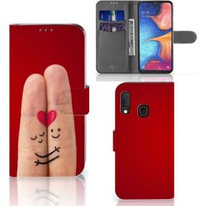 Samsung Galaxy A20e Wallet Case met Pasjes Liefde - Origineel Romantisch Cadeau