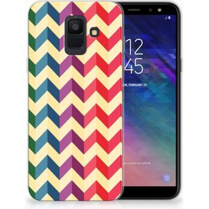 Samsung Galaxy A6 (2018) TPU bumper Zigzag Multi Color