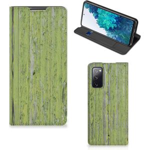 Samsung Galaxy S20 FE Book Wallet Case Green Wood