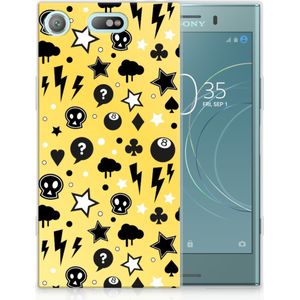 Silicone Back Case Sony Xperia XZ1 Compact Punk Geel