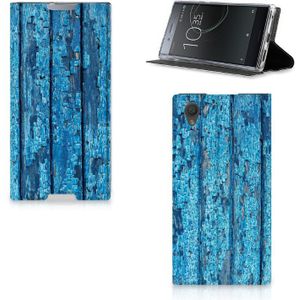 Sony Xperia L1 Book Wallet Case Wood Blue