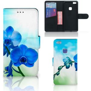 Huawei P10 Lite Hoesje Orchidee Blauw - Cadeau voor je Moeder