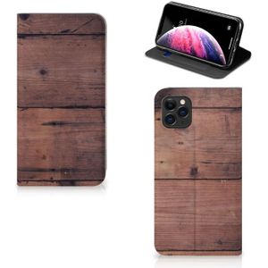 Apple iPhone 11 Pro Max Book Wallet Case Old Wood