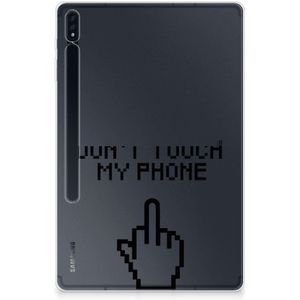 Samsung Galaxy Tab S7 Plus | S8 Plus Print Case Finger Don't Touch My Phone