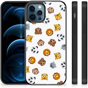 Bumper Case voor iPhone 12 Pro | 12 (6.1") Dieren Emojis