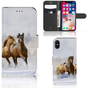 Apple iPhone X | Xs Telefoonhoesje met Pasjes Paarden