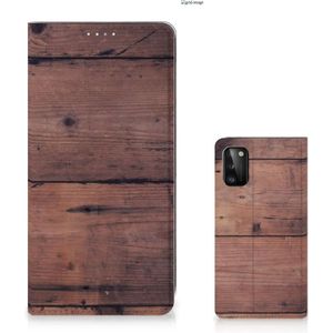 Samsung Galaxy A41 Book Wallet Case Old Wood