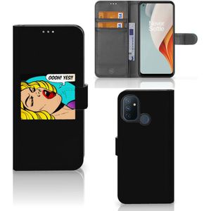 OnePlus Nord N100 Wallet Case met Pasjes Popart Oh Yes