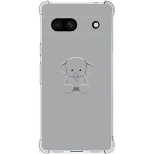 Google Pixel 7A Stevig Bumper Hoesje Grijs Baby Olifant