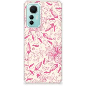 Xiaomi 12 Lite TPU Case Pink Flowers