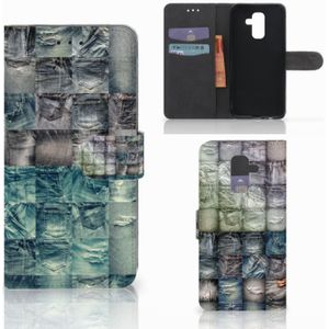 Wallet Case met Pasjes Samsung Galaxy A6 Plus 2018 Spijkerbroeken