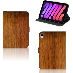 iPad Mini 6 (2021) Tablet Book Cover Donker Hout