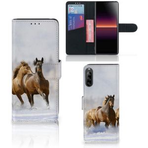 Sony Xperia L4 Telefoonhoesje met Pasjes Paarden