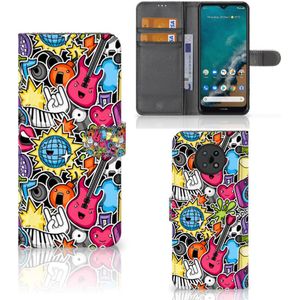 Nokia G50 Wallet Case met Pasjes Punk Rock