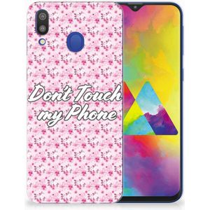 Samsung Galaxy M20 (Power) Silicone-hoesje Flowers Pink DTMP