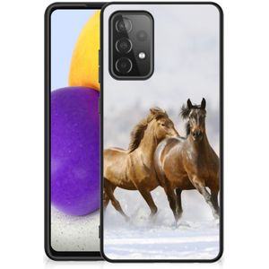Samsung Galaxy A72 (5G/4G) Dierenprint Telefoonhoesje Paarden