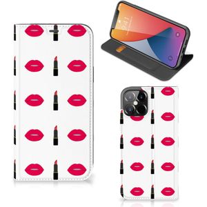 iPhone 12 Pro Max Hoesje met Magneet Lipstick Kiss