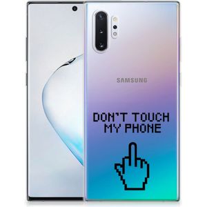 Samsung Galaxy Note 10 Plus Silicone-hoesje Finger Don't Touch My Phone
