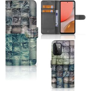 Wallet Case met Pasjes Samsung Galaxy A72 Spijkerbroeken