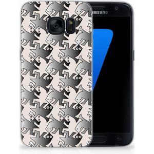 Samsung Galaxy S7 TPU Hoesje Salamander Grey