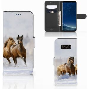 Samsung Galaxy S8 Telefoonhoesje met Pasjes Paarden