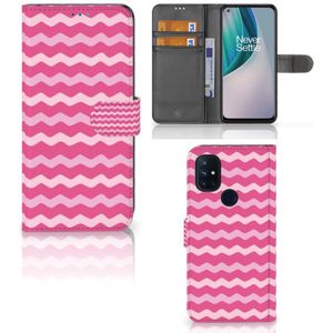 OnePlus Nord N10 Telefoon Hoesje Waves Pink