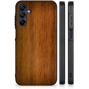 Samsung Galaxy A15 Houten Print Telefoonhoesje Donker Hout