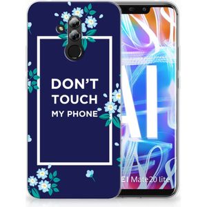 Huawei Mate 20 Lite Silicone-hoesje Flowers Blue DTMP