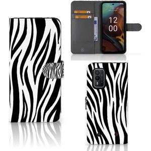 Nokia XR21 Telefoonhoesje met Pasjes Zebra