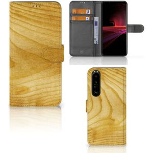 Sony Xperia 1 III Book Style Case Licht Hout