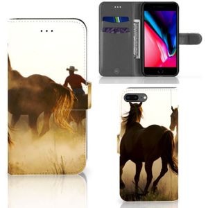 Apple iPhone 7 Plus | 8 Plus Telefoonhoesje met Pasjes Design Cowboy