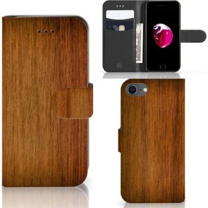 iPhone 7 | 8 | SE (2020) | SE (2022) Book Style Case Donker Hout