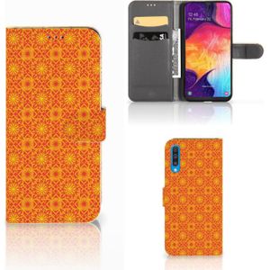 Samsung Galaxy A50 Telefoon Hoesje Batik Oranje