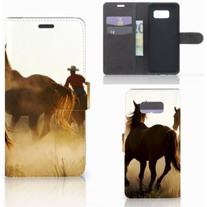 Samsung Galaxy S8 Plus Telefoonhoesje met Pasjes Design Cowboy