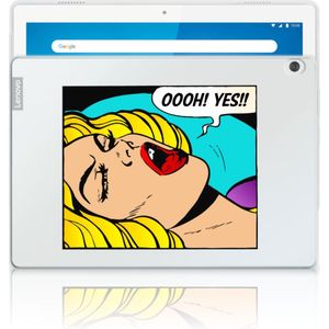 Lenovo Tab M10 Leuke Siliconen Hoes Popart Oh Yes