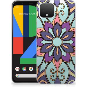 Google Pixel 4 TPU Case Purple Flower