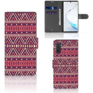 Samsung Galaxy Note 10 Telefoon Hoesje Aztec Paars