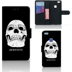 Telefoonhoesje met Naam Huawei P10 Lite Skull Eyes