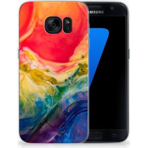 Hoesje maken Samsung Galaxy S7 Watercolor Dark