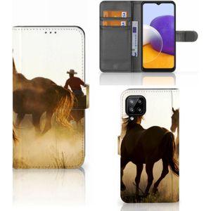 Samsung Galaxy A22 4G | M22 Telefoonhoesje met Pasjes Design Cowboy