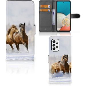 Samsung Galaxy A53 Telefoonhoesje met Pasjes Paarden