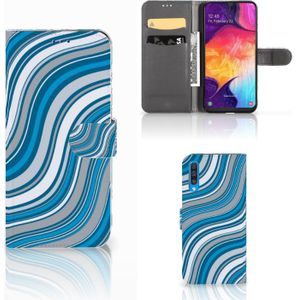 Samsung Galaxy A50 Telefoon Hoesje Waves Blue