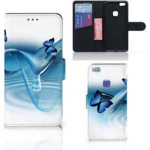 Huawei P10 Lite Telefoonhoesje met Pasjes Vlinders