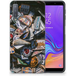 Samsung Galaxy A7 (2018) Siliconen Hoesje met foto Badges