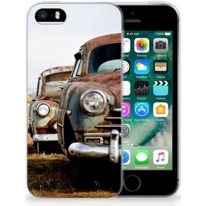Apple iPhone SE | 5S Siliconen Hoesje met foto Vintage Auto
