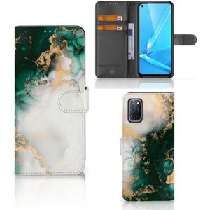 Bookcase voor OPPO A72 | OPPO A52 Marmer Groen