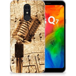 LG Q7 Siliconen Hoesje met foto Bladmuziek